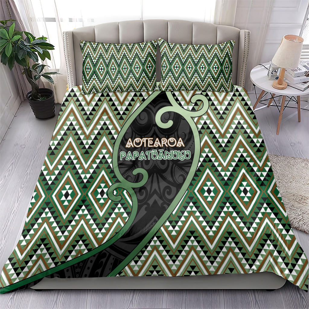 Aotearoa Atua Papatuanuku Bedding Set Earth Mother Father Koru Patterns