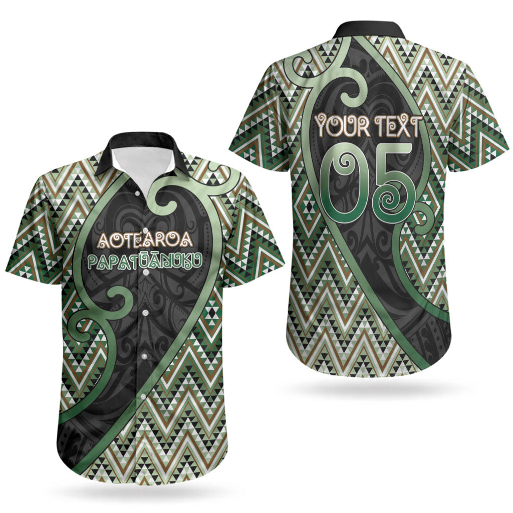 Custom Aotearoa Atua Papatuanuku Couples Matching Short Sleeve Bodycon Dress and Hawaiian Shirt Earth Mother Father Koru Patterns
