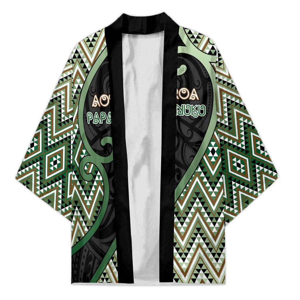 Custom Aotearoa Atua Papatuanuku Kimono Earth Mother Father Koru Patterns
