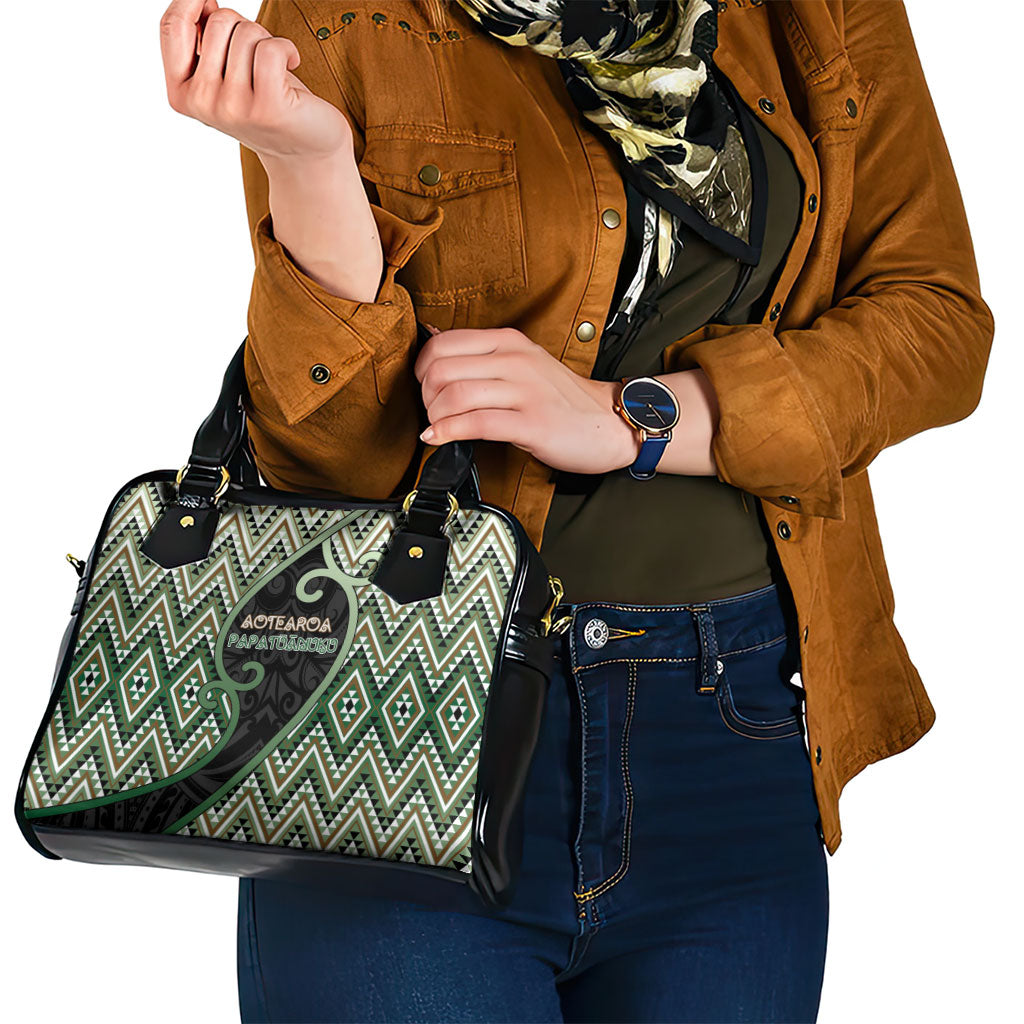 Aotearoa Atua Papatuanuku Shoulder Handbag Earth Mother Father Koru Patterns