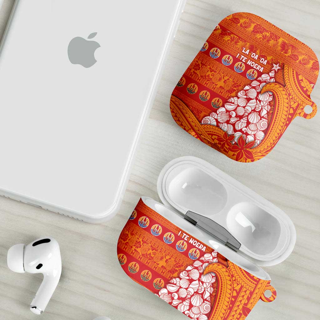 French Polynesia Christmas AirPods Case Seashell Xmas Tree Tribal Waves DT05 - Polynesian Pride