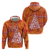 French Polynesia Christmas Hoodie Seashell Xmas Tree Tribal Waves DT05 - Polynesian Pride