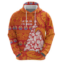 French Polynesia Christmas Hoodie Seashell Xmas Tree Tribal Waves DT05 - Polynesian Pride