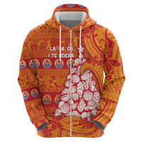 French Polynesia Christmas Hoodie Seashell Xmas Tree Tribal Waves DT05 - Polynesian Pride