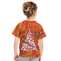 French Polynesia Christmas Kid T Shirt Seashell Xmas Tree Tribal Waves DT05 - Polynesian Pride