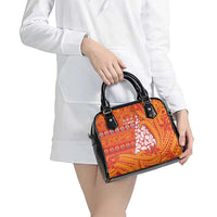 French Polynesia Christmas Shoulder Handbag Seashell Xmas Tree Tribal Waves DT05 - Polynesian Pride