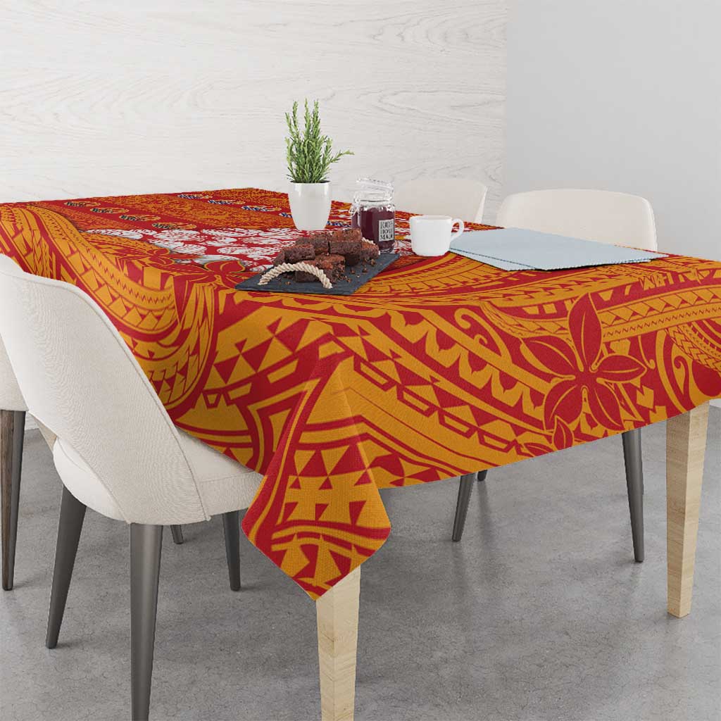 French Polynesia Christmas Tablecloth Seashell Xmas Tree Tribal Waves DT05 - Polynesian Pride