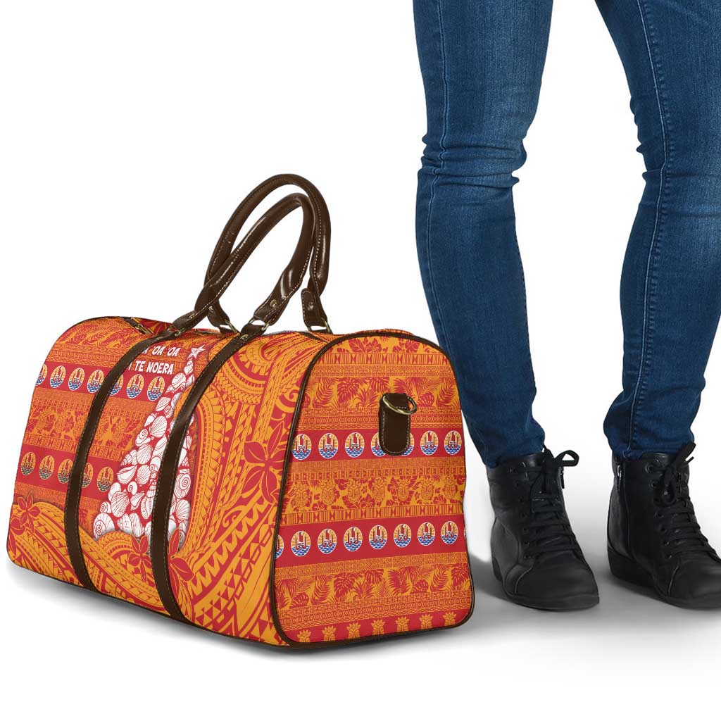 French Polynesia Christmas Travel Bag Seashell Xmas Tree Tribal Waves DT05 - Polynesian Pride
