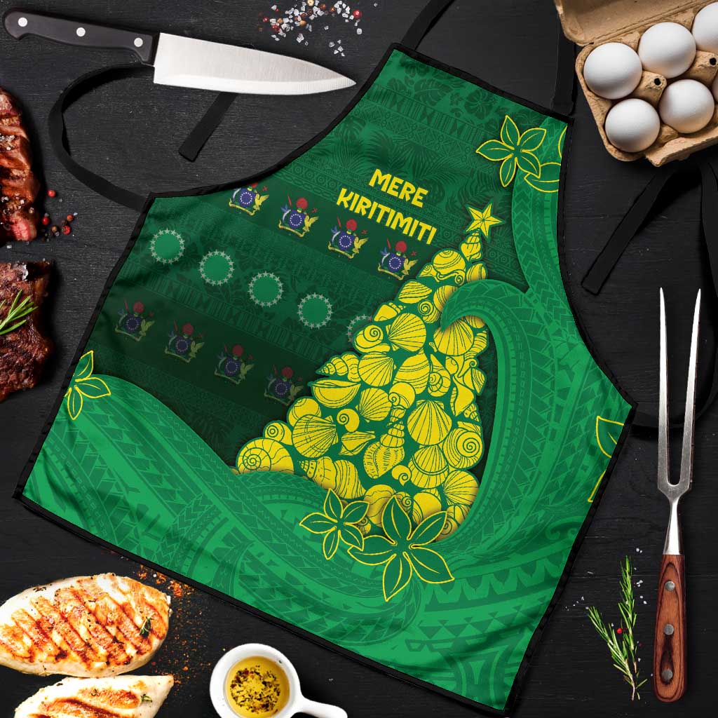 Cook Islands Christmas Apron Seashell Xmas Tree Tribal Waves - Polynesian Pride