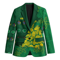 Cook Islands Christmas Blazer Seashell Xmas Tree Tribal Waves - Polynesian Pride