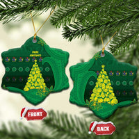 Cook Islands Christmas Ceramic Ornament Seashell Xmas Tree Tribal Waves - Polynesian Pride