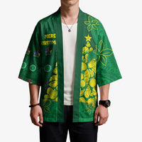 Cook Islands Christmas Kimono Seashell Xmas Tree Tribal Waves - Polynesian Pride
