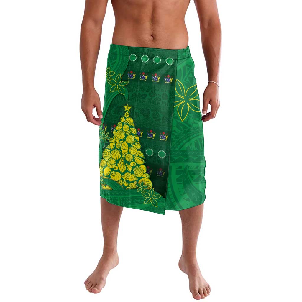Cook Islands Christmas Lavalava Seashell Xmas Tree Tribal Waves - Polynesian Pride