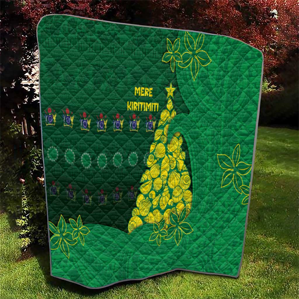 Cook Islands Christmas Quilt Seashell Xmas Tree Tribal Waves - Polynesian Pride