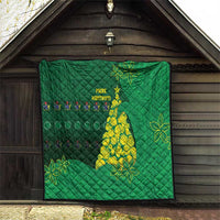 Cook Islands Christmas Quilt Seashell Xmas Tree Tribal Waves - Polynesian Pride