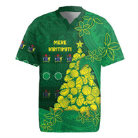 Cook Islands Christmas Rugby Jersey Seashell Xmas Tree Tribal Waves - Polynesian Pride