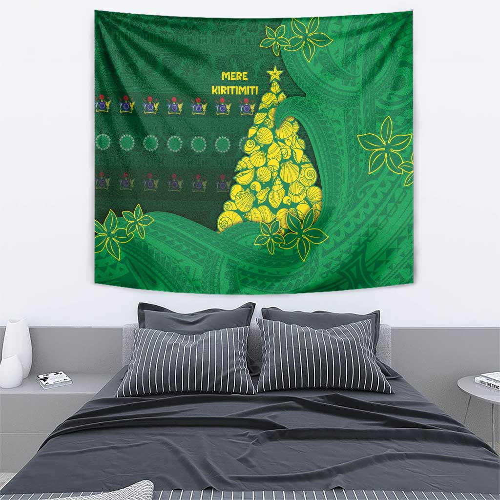 Cook Islands Christmas Tapestry Seashell Xmas Tree Tribal Waves - Polynesian Pride