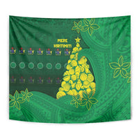 Cook Islands Christmas Tapestry Seashell Xmas Tree Tribal Waves - Polynesian Pride