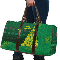 Cook Islands Christmas Travel Bag Seashell Xmas Tree Tribal Waves - Polynesian Pride