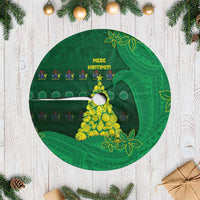 Cook Islands Christmas Tree Skirt Seashell Xmas Tree Tribal Waves - Polynesian Pride