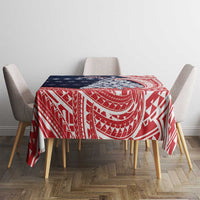 Wallis And Futuna Christmas Tablecloth Seashell Xmas Tree Tribal Waves - Polynesian Pride