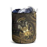 Niue Christmas Laundry Basket Niuean Crab Xmas Tribal Waves - Polynesian Pride