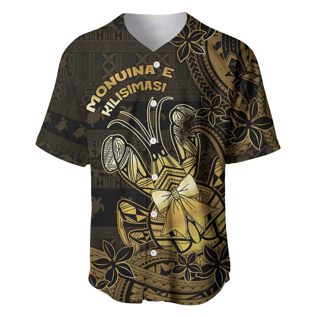 Niue Christmas Baseball Jersey Niuean Crab Xmas Tribal Waves - Polynesian Pride