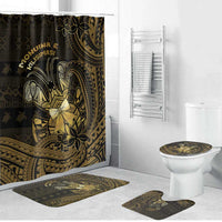 Niue Christmas Bathroom Set Niuean Crab Xmas Tribal Waves - Polynesian Pride