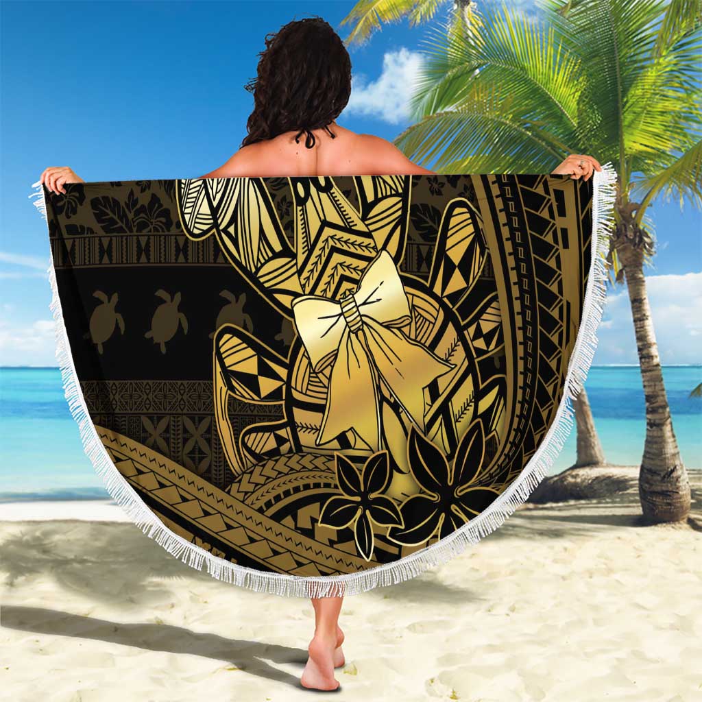 Niue Christmas Beach Blanket Niuean Crab Xmas Tribal Waves - Polynesian Pride