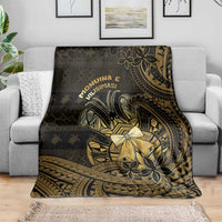 Niue Christmas Blanket Niuean Crab Xmas Tribal Waves - Polynesian Pride