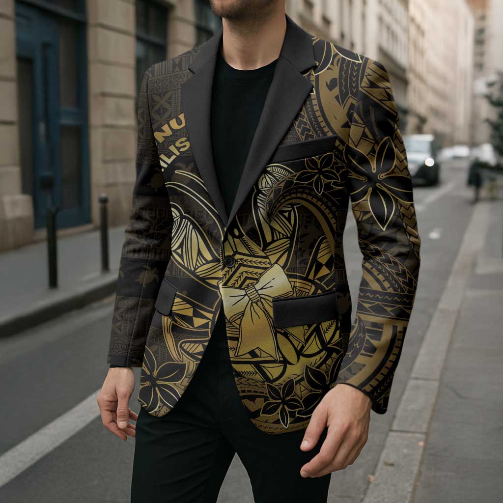 Niue Christmas Blazer Niuean Crab Xmas Tribal Waves - Polynesian Pride