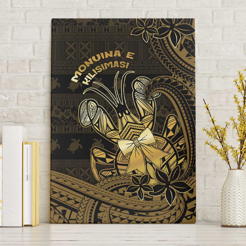 Niue Christmas Canvas Wall Art Niuean Crab Xmas Tribal Waves - Polynesian Pride