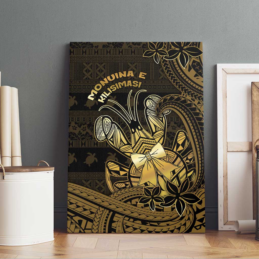 Niue Christmas Canvas Wall Art Niuean Crab Xmas Tribal Waves - Polynesian Pride