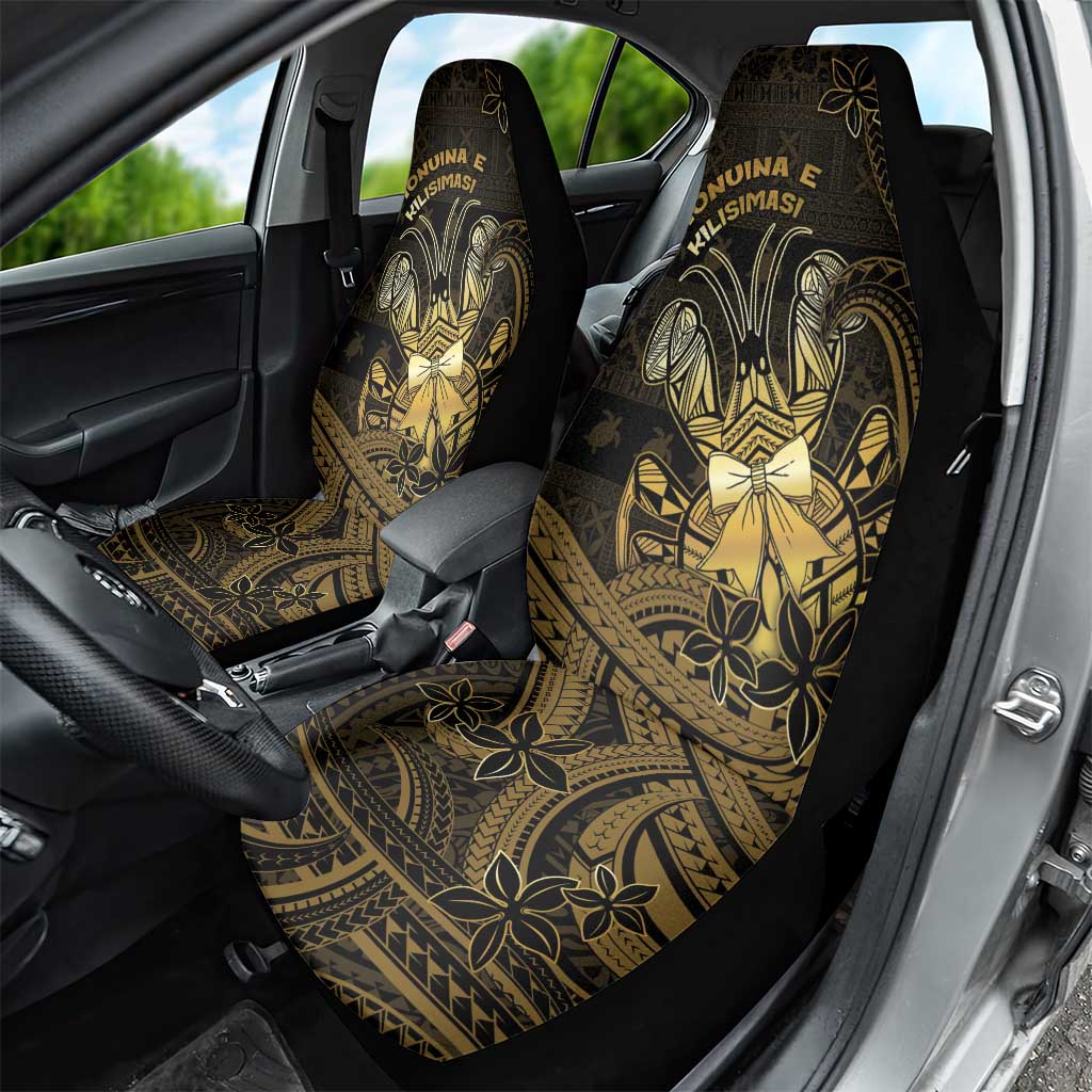 Niue Christmas Car Seat Cover Niuean Crab Xmas Tribal Waves - Polynesian Pride