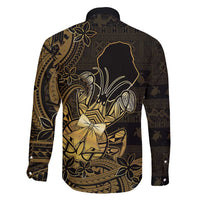 Niue Christmas Family Matching Off Shoulder Maxi Dress and Hawaiian Shirt Niuean Crab Xmas Tribal Waves - Polynesian Pride