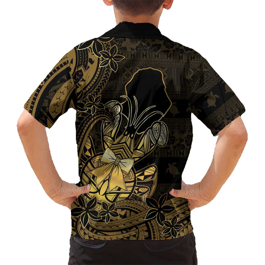 Niue Christmas Kid Hawaiian Shirt Niuean Crab Xmas Tribal Waves DT05 - Polynesian Pride