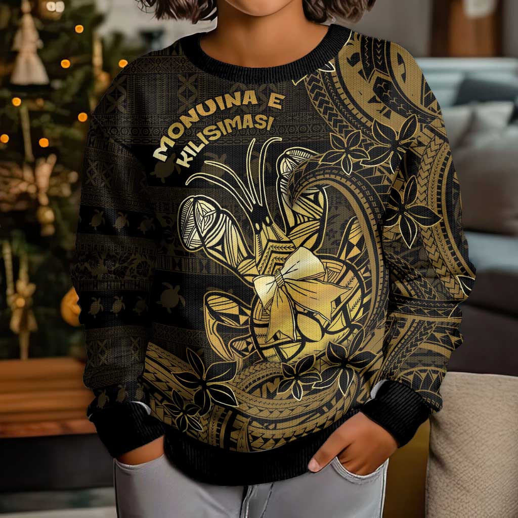 Niue Christmas Kid Ugly Christmas Sweater Niuean Crab Xmas Tribal Waves DT05 - Polynesian Pride
