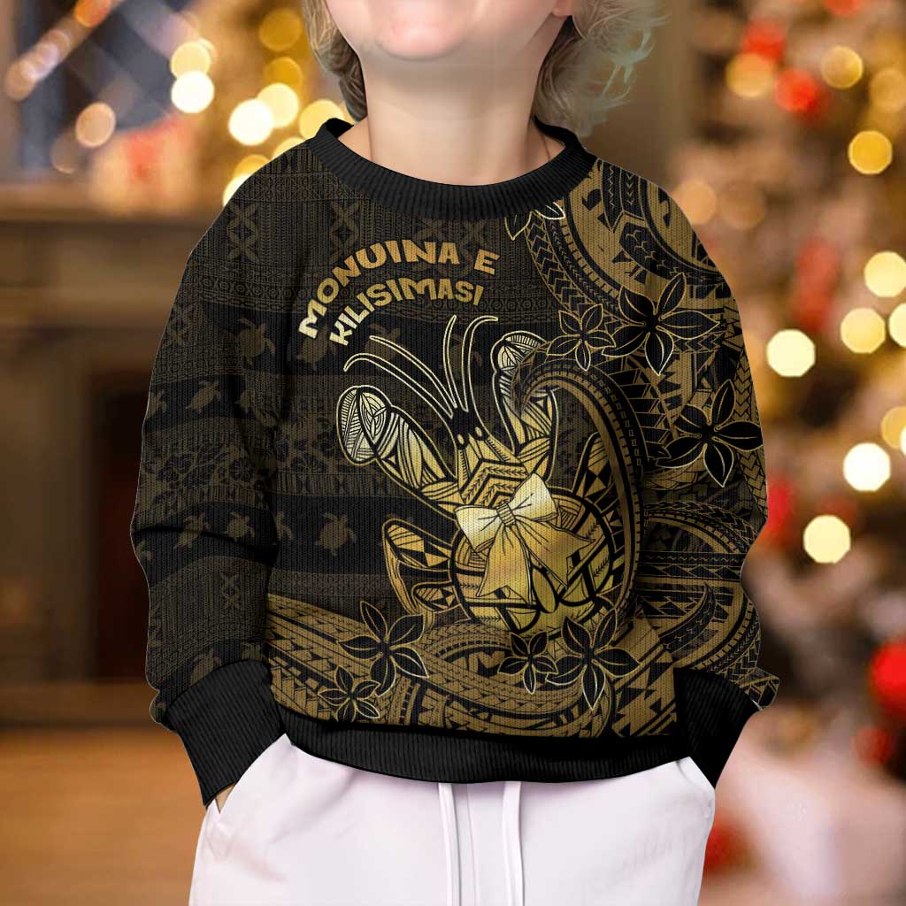Niue Christmas Kid Ugly Christmas Sweater Niuean Crab Xmas Tribal Waves DT05 - Polynesian Pride