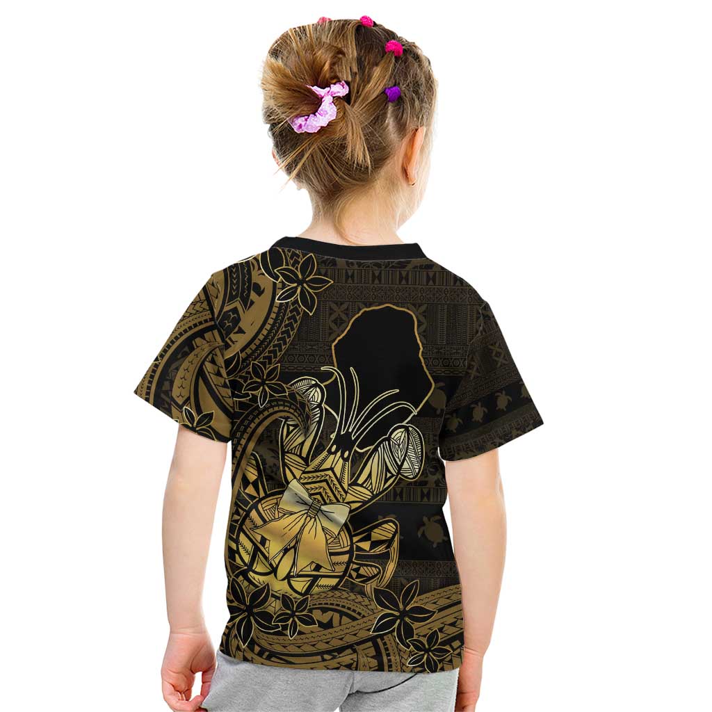 Niue Christmas Kid T Shirt Niuean Crab Xmas Tribal Waves - Polynesian Pride