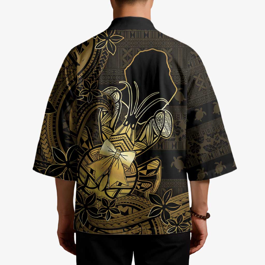 Niue Christmas Kimono Niuean Crab Xmas Tribal Waves - Polynesian Pride