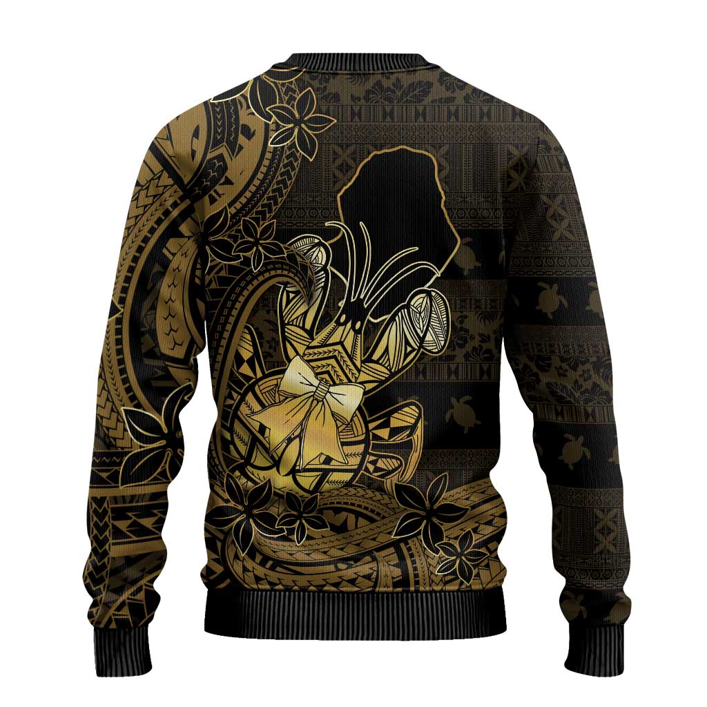 Niue Christmas Ugly Christmas Sweater Niuean Crab Xmas Tribal Waves - Polynesian Pride