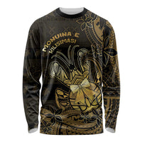 Niue Christmas Long Sleeve Shirt Niuean Crab Xmas Tribal Waves - Polynesian Pride