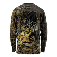 Niue Christmas Long Sleeve Shirt Niuean Crab Xmas Tribal Waves - Polynesian Pride