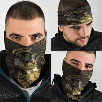 Niue Christmas Neck Gaiter Niuean Crab Xmas Tribal Waves - Polynesian Pride