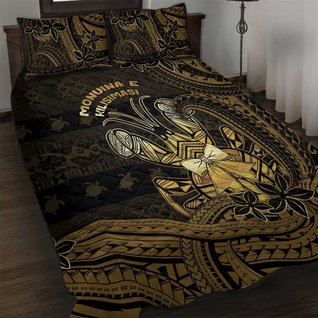 Niue Christmas Quilt Bed Set Niuean Crab Xmas Tribal Waves - Polynesian Pride