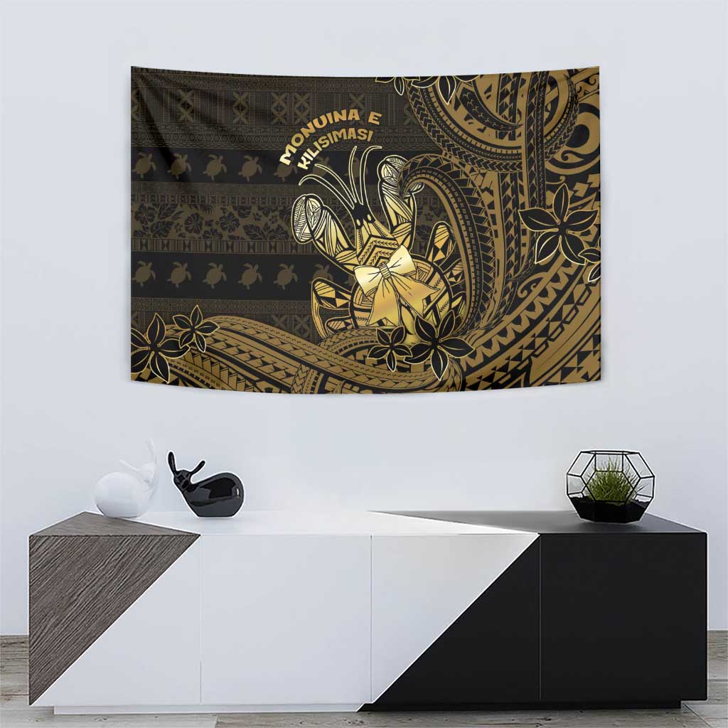Niue Christmas Tapestry Niuean Crab Xmas Tribal Waves - Polynesian Pride