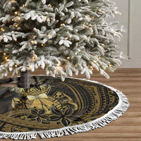 Niue Christmas Tree Skirt Niuean Crab Xmas Tribal Waves DT05 - Polynesian Pride