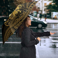 Niue Christmas Umbrella Niuean Crab Xmas Tribal Waves - Polynesian Pride