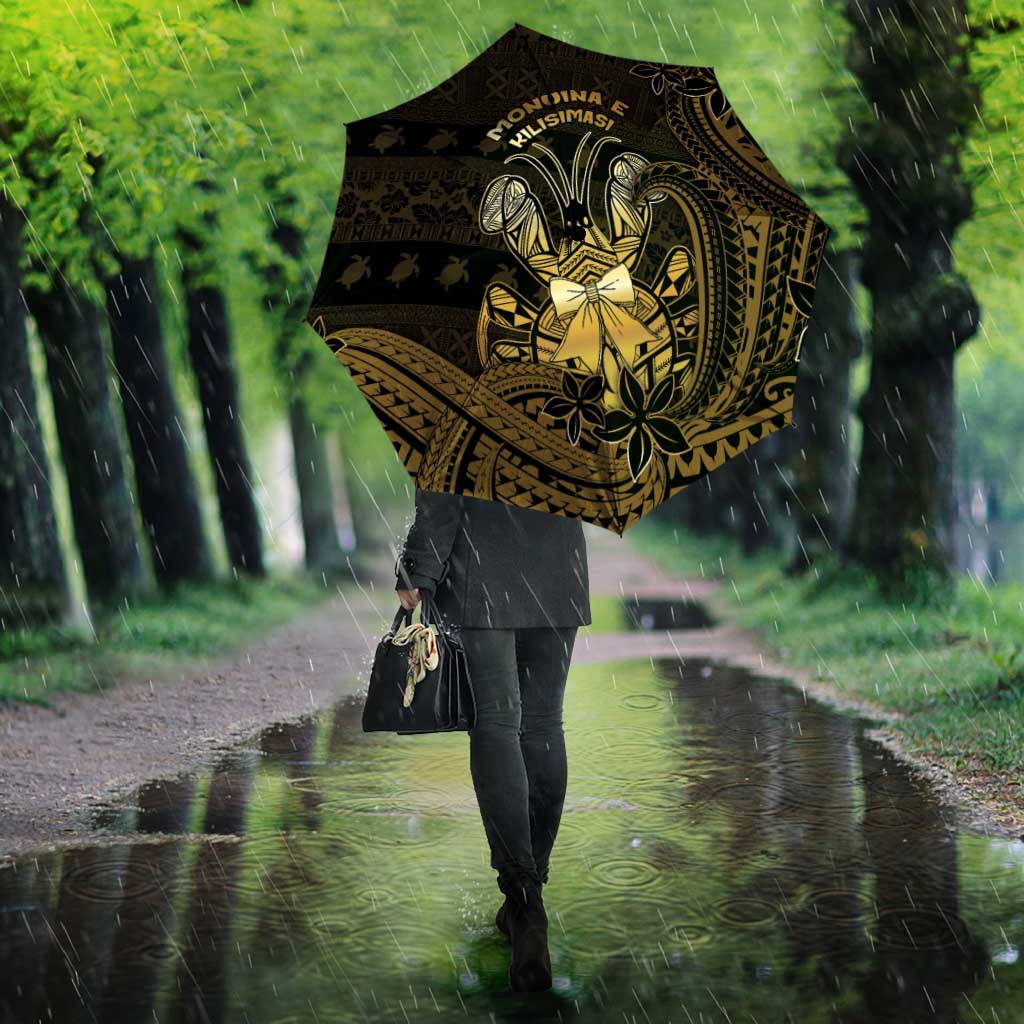 Niue Christmas Umbrella Niuean Crab Xmas Tribal Waves - Polynesian Pride