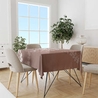 Hawaii Puakenikeni And Maile Lei Tablecloth Brown Polynesian Shark Tattoo DT05 - Polynesian Pride